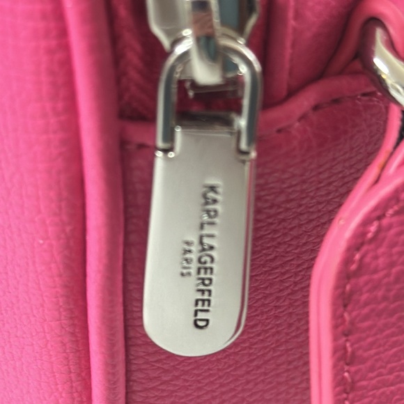 Karl Lagerfeld Paris Barbie Core Hot Pink Camera Crossbody Hand Bag NWT - Picture 9 of 9